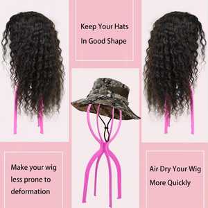 Amygirl แท่นวางโชว์ผมแบบปรับได้ ทำจาก PVC พร้อมขายึดติดผนัง คุณภาพทนทาน สำหรับหัวหุ่นวิกผม - Product Image 5