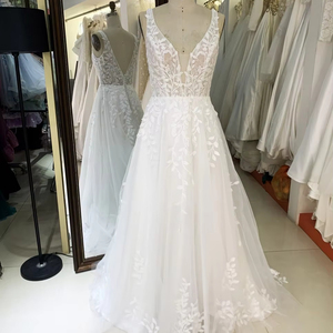 2025 nuovi eleganti abiti da <span class=keywords><strong>sposa</strong></span> una linea di fiori di pizzo abito da <span class=keywords><strong>sposa</strong></span> Tulle netto formale ospite delle donne per la <span class=keywords><strong>sposa</strong></span> della ragazza - Product Image 1