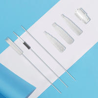 Aiguilles de tatouage en acier inoxydable pour le maquillage permanent, 20 pièces par boîte, microblading, microneeding, jetables, vente en gros