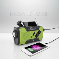 Radio Darurat Bencana Suara Jernih Keras 2000mAh Power Bank Tipe-C FM/AM/WB Alarm SOS