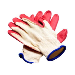 Exacheap Mination-Guantes de trabajo pesado en polvo, guantes mecánicos de látex de caucho de poliéster arrugado con media capa negra para construcción - Product Image 6