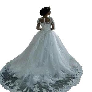 Vestidos Elegantes para Mujer, Vestido de <span class=keywords><strong>Novia</strong></span> de Manga Larga, Vestido de Gala, Vestido de <span class=keywords><strong>Novia</strong></span> de Boutique, Vestido Formal Largo Hasta el Suelo, Personalizado - Product Image 5