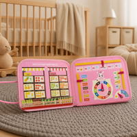 Keçe Sessiz Kitap Meşguliyet Kitabı, Yeni Yürümeye Başlayan Çocuklar İçin Montessori Erken Öğrenme Duyusal Aktivite Kitabı Eğitici Oyuncaklar Çocuklar İçin İnce Motor Becerileri Geliştirici