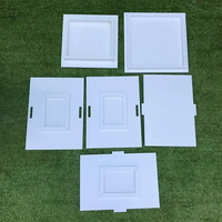 Piliers carrés en PVC pour mariage, supports de guidage de chemin, socles de guidage de chemin, supports de fleurs pour mariage en extérieur