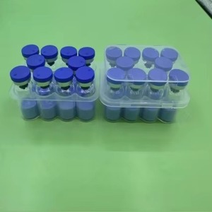 Peptide de cuivre bleu 99% ou plus, tripeptide lyophilisé en poudre dans un flacon en verre, une boîte contient 10 tubes - Product Image 2