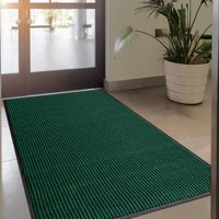 Tapis d'entrée commercial en PVC à double rayure, anti-dérapant, résistant aux saletés, pour hôtel, restaurant, centre commercial