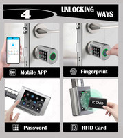 Cylindres de serrure à mortaise biométriques 6068 Ttlock pour application de serrure intelligente, loquet réglable, code sans clé, acier inoxydable