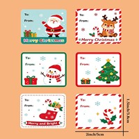 Autocollants ronds personnalisables Joyeux Noël, 500 pièces/rouleau, étiquettes adhésives décoratives pour sceller les boîtes cadeaux
