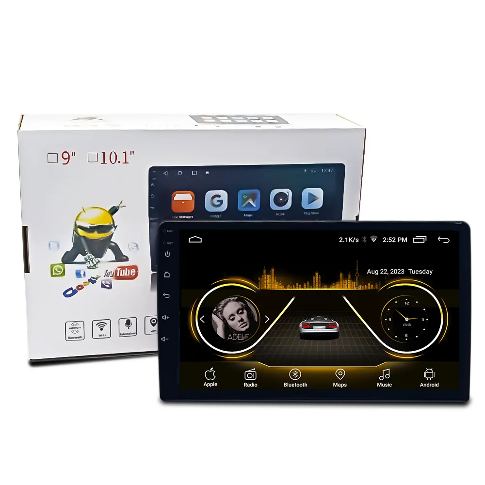 Roadjoy Preço Barato Universal Android Car Radio Vídeo Áudio Navegação Double Din 1 Din Car DVD Player Tela Do Carro