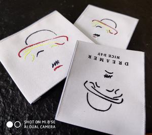 किसी भी आकार डिजाइन बुना गर्दन मुख्य कपड़े परिधान लेबल - Product Image 4