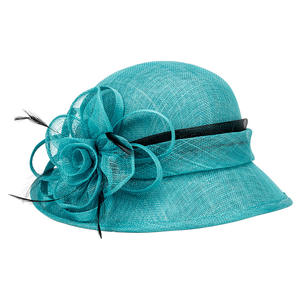 قبعة صيفية أنيقة جديدة للنساء لعام <span class=keywords><strong>2026</strong></span> بتصميم أوروبي وأمريكي مع زهور، مصنوعة من السيناماي 100٪، قبعات رسمية للسيدات للكنيسة - Product Image 6
