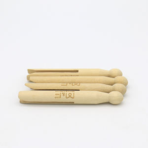 Broche en tissu en bois de bouleau naturel 96MM/110mm cheville de chariot pour salon pour sacs papiers autres articles en tissu plastique métal - Product Image 5