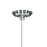 Lampes de stade à haut mât à LED personnalisables directement du fabricant 15m 35m Acier réglable pour une utilisation en extérieur Indice IP65 Type de base E27