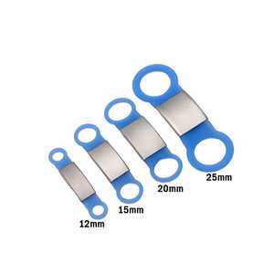 15 मिमी थोक कस्टम वैयक्तिकृत पालतू बिल्ली कुत्ता आईडी टैग कॉलर सहायक उपकरण नया सिलिकॉन कुत्ता पालतू टैग एंटी लॉस्ट मेटल नेमप्लेट - Product Image 4