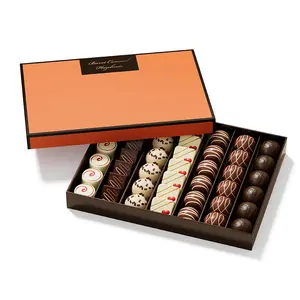 Bestyle Luxus Großhandels preis starre Karton Papier Schokolade Box Verpackung mit Papier teiler