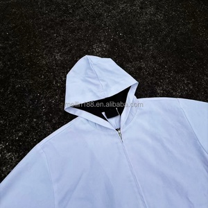 Blousons à capuche en toile cirée 100 % coton personnalisés pour hommes, style streetwear, coupe robuste, avec fermeture éclair, type veste de charpentier, vêtements de travail - Product Image 2