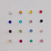 12 pièces/ensemble cristal magnétique goujon boucle d'oreille aimant nez lèvre goujon pour unisexe Non Piercing Tragus aimant nez goujon