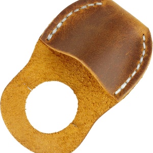 Cowhide Half-Finger Anti-Slip Thumb Protector Genuine Leather Gloves for Woodworking Carving Craftsman - Product Image 6