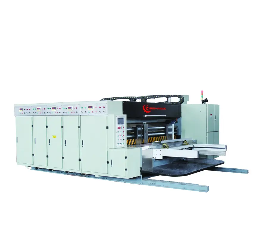 HRB Full Automatic 3 Color flexodruck stanzen stoßen und druck maschine