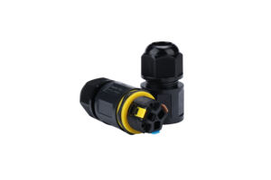 Durable IP68 Cable Industrial a prueba de agua Adaptador de corriente circular de <span class=keywords><strong>3</strong></span> pines Iluminación LED Conector bidireccional Cobre para iluminación de jardín - Product Image 3