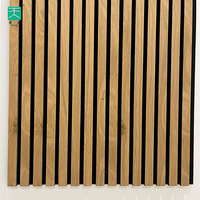 TianGe Ruang Pertemuan dan Multi-fungsi Aula Dinding dan Langit-langit Slatted Pet Kayu Veneer Slat Panel Akustik