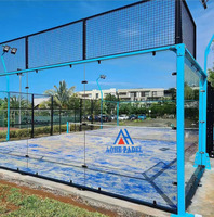 Terrain de padel Panoramique Complet Paddle Tennis Gazon Artificiel Floring extérieur Courts de paddle-tennis panoramiques entièrement portables