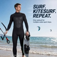 Combinaison de surf pour homme avec fermeture éclair avant en néoprène naturel