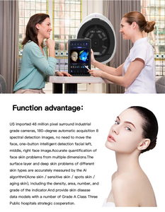 무료 배송 스마트 3D AI 피부 분석기 기계 페이셜 한국어 디지털 피부 분석기 피부 탐지기 페이셜 스캐너 매직 미러 - Product Image 4