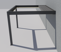 Pergola extérieure moderne de luxe en aluminium, toit à lames orientables imperméable, pergola de jardin en métal, aluminium extérieur