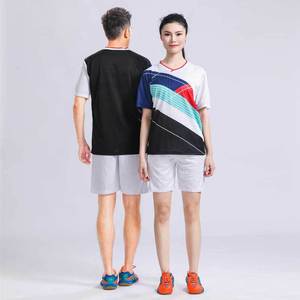 Venta al por mayor de camisetas de tenis de mesa para hombres y mujeres, ropa deportiva sublimada personalizada, camiseta de tenis, camiseta de Bádminton de secado rápido - Product Image 4