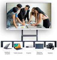 Tableau blanc interactif capacitif HUILAN OEM pour l'éducation scolaire, écran plat LED Android 65 pouces, résolution 4K, garantie 1 an