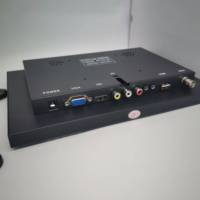 Moniteur LED 10,1 pouces - Ports VGA/AV/USB/BNC, 1280*800, support, télécommande, câble, métal noir pour caméra IP CCTV
