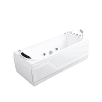 Baignoire Balnéo en Acrylique SICO 6 Jets de Massage, Installation d'Angle, Robinet Cascade, Accoudoirs, 1.0-1.8 m, Pour Intérieur, Hôtels et Villas