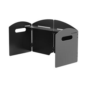 Déflecteur de vent pliable épaissi pour poêles d'extérieur avec planche de rangement, en alliage de zinc et de fer durable, design minimaliste - Product Image 1