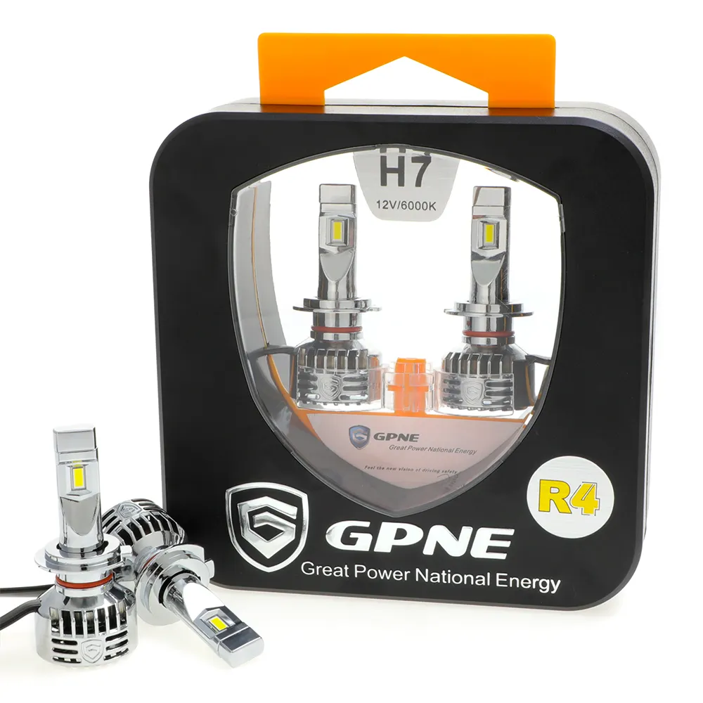 GPNE nuovo arrivo Depo Auto Lamp 12v 6000k R4 H1 H4 H7 car 360 lampadine per fari a led