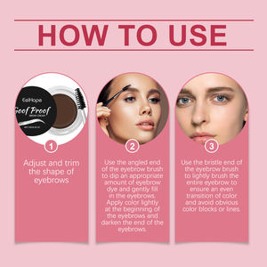 Série de crèmes à sourcils Eelhope, teinture à sourcils multi-couleurs anti-bavures, hydratante, nourrissante, longue durée, sèche, imperméable - Product Image 6