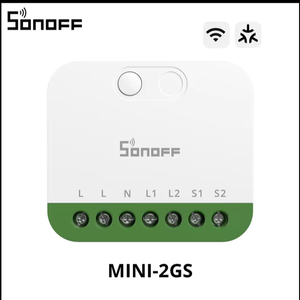 Pour MINI <span class=keywords><strong>DUO</strong></span> Interrupteur intelligent Wi-Fi 2 voies compatible Matter, contrôle double charge, mode relais détachable, compatible Alexa <span class=keywords><strong>Google</strong></span> Home, en polycarbonate - Product Image 1