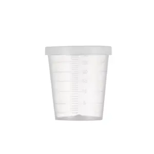 Clear Plastic Measuring Cup Graduated Measure Beaker Measuring Cups With White Lids
