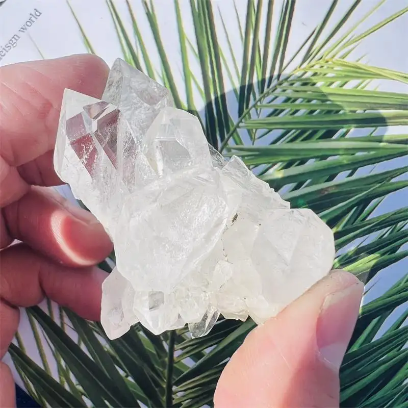 Natural high quality healing Indian Himalayan original stone reiki white clear quartz crystal cluster for gifts decoration