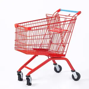 Cheap Wholesale Metal European Style Supermarket Shopping Trolley Carts