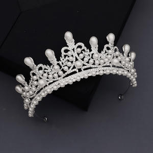 Di cristallo di perle di lusso diadema da sposa e corone per la festa <span class=keywords><strong>della</strong></span> sposa di strass da ballo di nozze accessori per capelli da sposa gioiello - Product Image 4