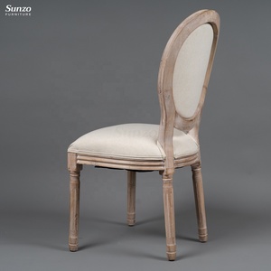 Vintage Louis Dining Chair Round Back <strong>Luxury</strong> Solid Wood <strong>Florence</strong> Wedding Chairs Event Banquet Restaurant Cafe Furniture - Product Image 2