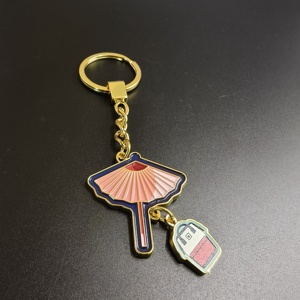 Porte-clés Fan & Sac en émail souple plaqué or avec impression UV pour le Carnaval, les festivals de musique, les concerts et les souvenirs d'entreprise - Product Image 4