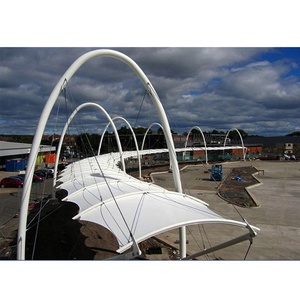 Estructura de Membrana Tensada con Cable de Acero, Material de PVC PVDF Resistente a la Intemperie, Personalizable, para Parques Acuáticos, Paisajes, Toldo de Protección Solar - Product Image 6