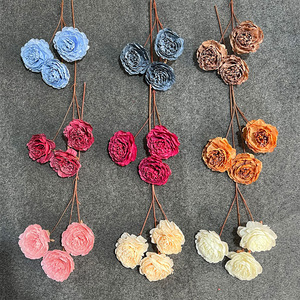 Bouquet de pivoines artificielles Yixuan Factory, 3 têtes, fleurs en soie, décoration de mariage et de maison - Product Image 2