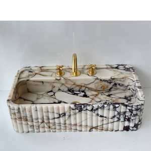 Ventes chaudes, lavabo mural en marbre Calacatta Viola poli d'Italie, sur mesure, pour le salon, la salle de bain, la décoration intérieure - Product Image 1