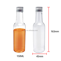 Bouteilles à liqueur, tequila, alcool, vin, mini-bouteilles en plastique vides de 100 ml et 150 ml avec bouchon à vis