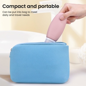Travel Mini Cute 2 oz 30/90ml Durable Empty Silicone Reusable Squeeze <b>Shampoo</b> Bottle Refillable Travel Dispenser Lotion Bottles - Product Image 6