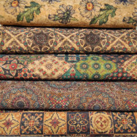 Produit en cuir synthétique de liège véritable imprimé en pu pour emballage de décoration de vêtement de ceinture de portefeuille de sac à main
