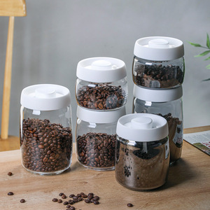 Contenitore <span class=keywords><strong>Sottovuoto</strong></span> per Caffè da 500ml, 900ml, 1200ml - Barattolo in <span class=keywords><strong>Vetro</strong></span> Borosilicato <span class=keywords><strong>di</strong></span> Alta Qualità per Caffè Macinato, Chicchi e Cereali - Product Image 1